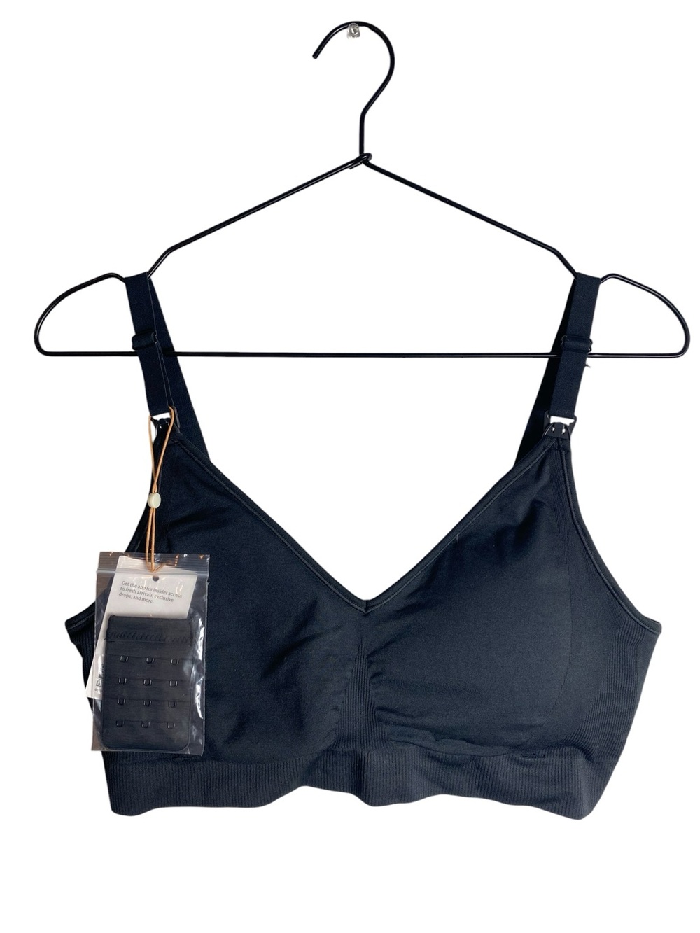 Quince Black Seamless Maternity Nursing Bra